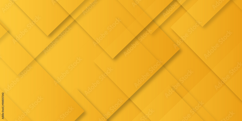 Poster abstract modern orange, yellow pattern geometric luxury gradient line background random square shape