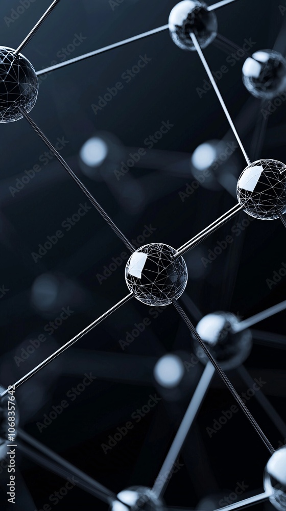Poster an abstract depiction of a network of connected nodes against a dark background, symbolizing the hid