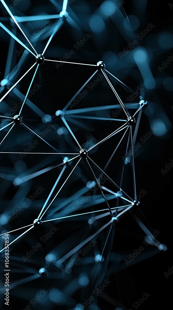 Poster an abstract depiction of a network of connected nodes against a dark background, symbolizing the hid