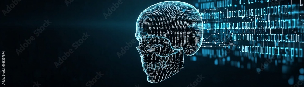 Poster a dark, minimalist image featuring a glowing, stylized skull symbolizing the dangers of the dark web