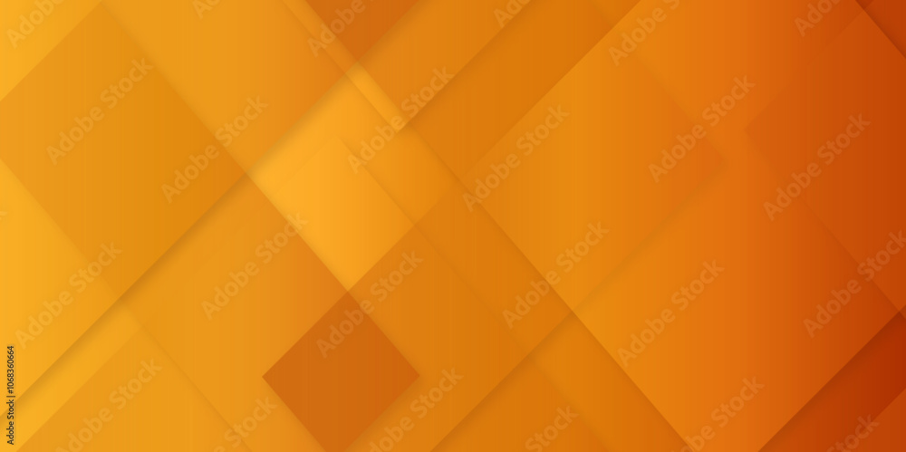 Poster abstract modern orange, yellow pattern geometric luxury gradient line background random square shape