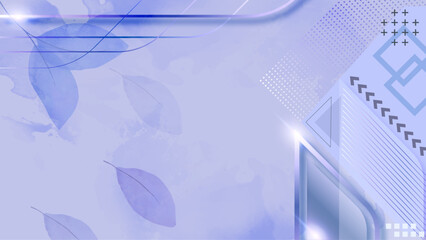 Abstract Blue Design with Geometric Shapes and Soft Background