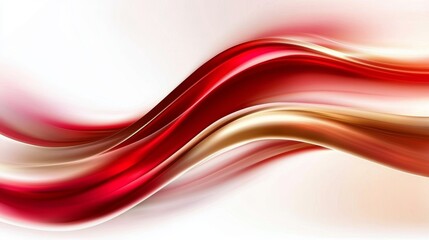 Obraz premium An abstract background featuring deep red silk folds blending into a smooth golden stripe, ideal for a sophisticated design.