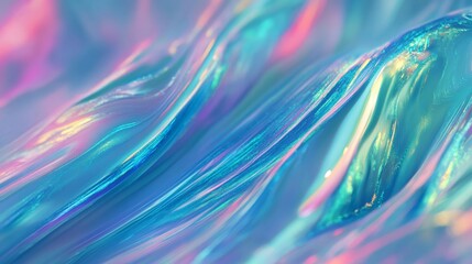 Vibrant Neon Waves in Blending Colors