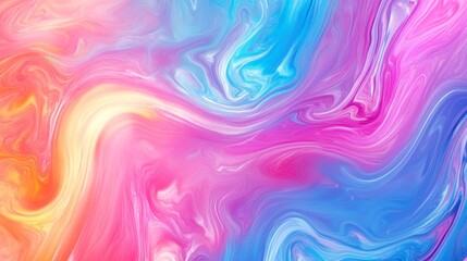 Fototapeta premium Swirling Neon Pastel Color Blend Abstract Background