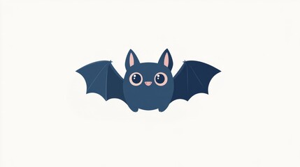 Fototapeta premium Cute Cartoon Bat Flying isolated on white background