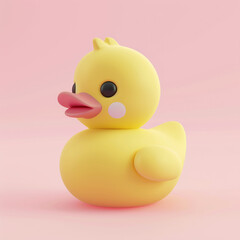 Rubber duck Icon in flat color