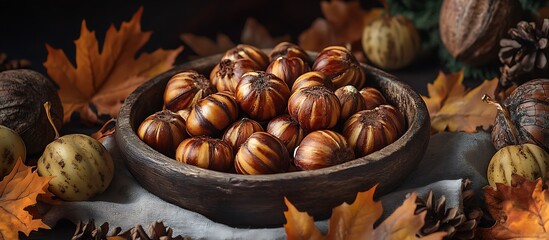 Celebrate Thanksgiving with Autumn's Harvest: A Festive Blend of Pumpkins, Gourds, and Fall Colors, Framing Nature’s Bounty in Seasonal Splendor.