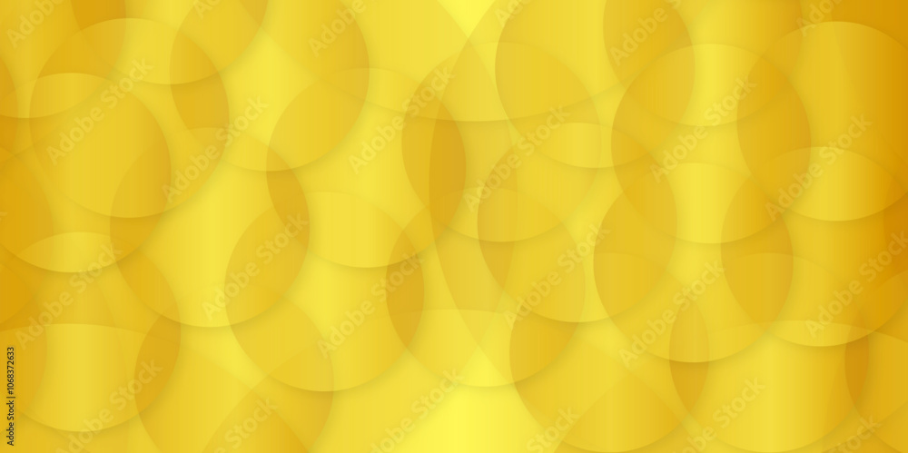 Poster abstract yellow, gold blur bokeh lights for background. abstract yellow modern transparency circle p