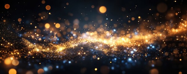 Obraz premium Enchanting night sky adorned with twinkling stars, creating a mesmerizing celestial tapestry.