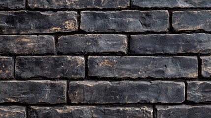 Naklejka premium Black Brick Wall Texture Background