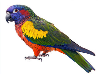 Fototapeta premium Colorful parrot isolated on white background