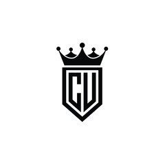 CU monogram logo design letter text name symbol monochrome logotype alphabet character simple logo © abstyls