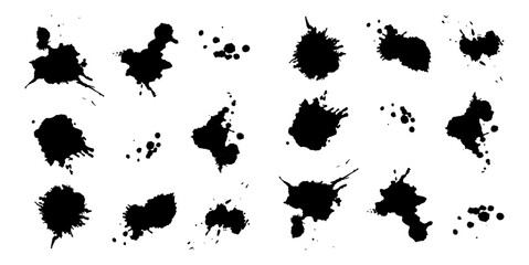 splash vector ink splatter brush set a splatter illustration isolated on transparent and background