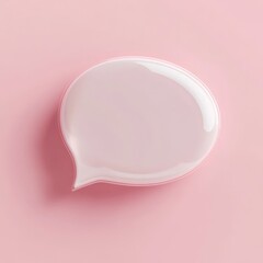 Speech Bubble on Pink Background