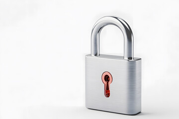 Digital lock isolated on white