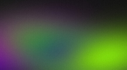 Abstract vignette color gradient grainy backdrop design. Purple magenta blue green color dark vibrant shaped noisy gradient, glowing color flow, bright shine, noise texture, cover, banner, poster
