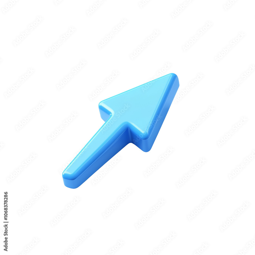 Poster 3D Arrow Pointer Icon - Minimal Computer Cursor