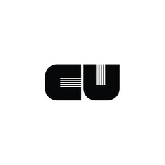 CU monogram logo design letter text name symbol monochrome logotype alphabet character simple logo