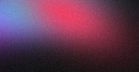 Abstract vignette color gradient grainy backdrop design. Magenta purple blue color dark vibrant shaped noisy gradient, glowing color flow, bright shine, noise texture, cover, banner, poster