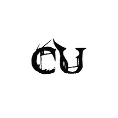 CU monogram logo design letter text name symbol monochrome logotype alphabet character simple logo