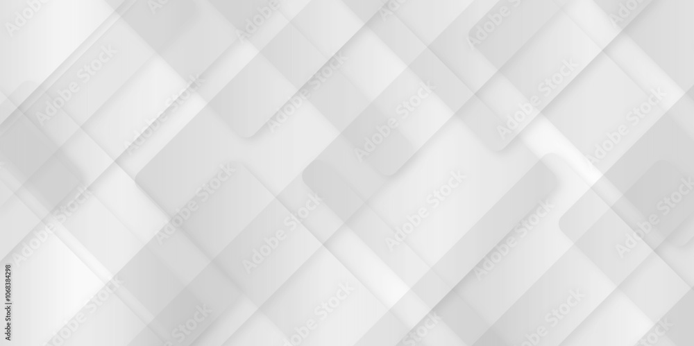 Poster abstract modern white, silver pattern geometric luxury gradient line background random square shape 
