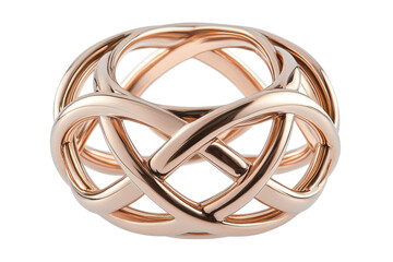 Elegant intertwined rose gold ring showcasing intricate design and craftsmanship