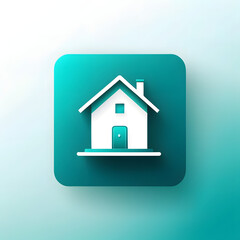 home icon button blue