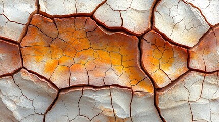 The close up shot reveals the intricate network of cracks and crevices etched into the dry, parched soil, each line telling a story of the relentless sun, unforgiving winds
