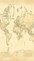 Obraz premium Vintage World Map.