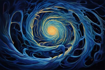 electric gyre a d representation of a gyre with swirling electri