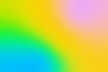 Bright gradient abstract background with acid neon colors and grainy texture, soft color blending