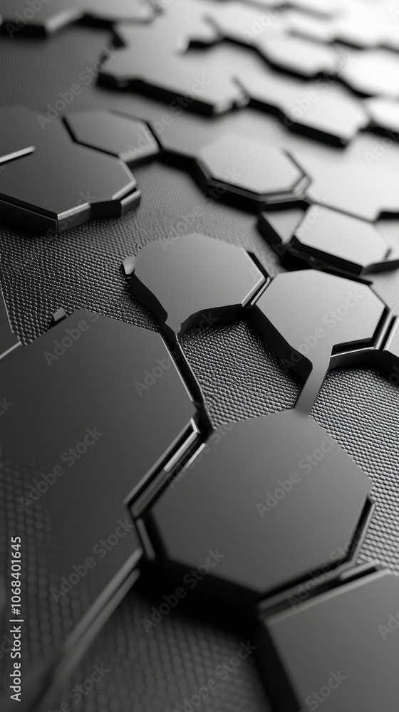 Poster abstract hexagon pattern.