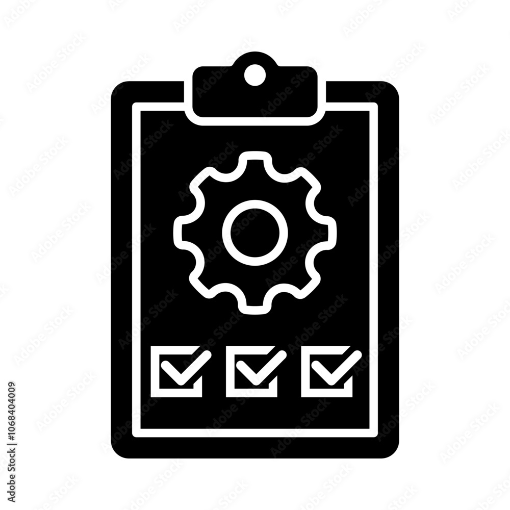 Poster technical check list vector icon. checklist clipboard illustration sign. specification symbol.