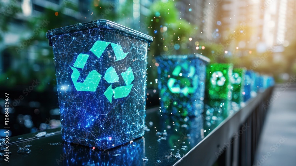 Poster an intelligent waste management system using ai to optimize recycling processes and reduce landfill 