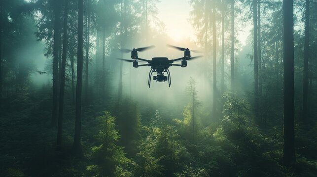 Autonomous drones fly through dense forest, scanning trees