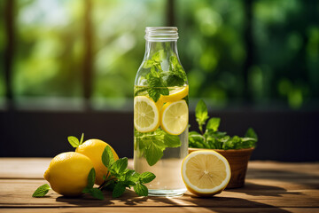 Refreshing Lemon Mint Infused Water Bottle