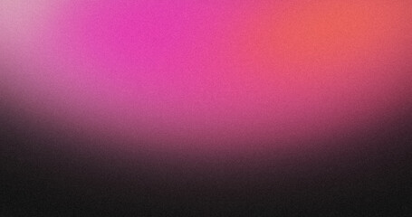 Abstract vignette color gradient grainy backdrop design. Pink purple red black color noisy Vibrant gradient texture, color flow shaped, website header design, cover, banner, poster