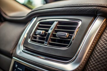 Rear Air Vent in a Modern Car Interior: A Close-Up Look at Functionality and Design in Automotive Engineering