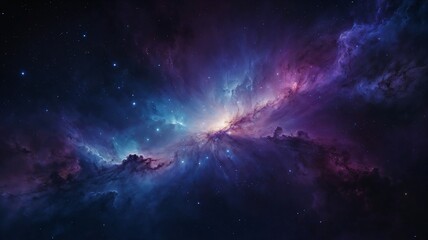 Galaxy and nebula in space. Colorful abstract space background.