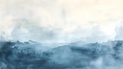 Email newsletter background featuring soft watercolor washes in calming blue and gray, creating a serene and inviting tone for corporate communications