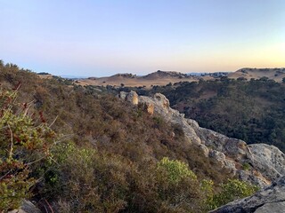 mountain landscape with sky on New Year's Eve. California