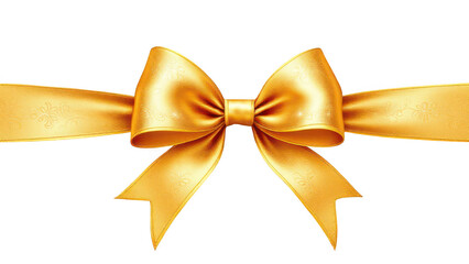 Fototapeta premium Elegant Golden Ribbon Bows on Transparent Background