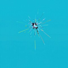 Vibrant Blue Sky with Radiant Sun Explosion, Perfect for Wall Art, Home Decor, or Digital Backgrounds