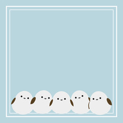 かわいいシマエナガ団子の背景