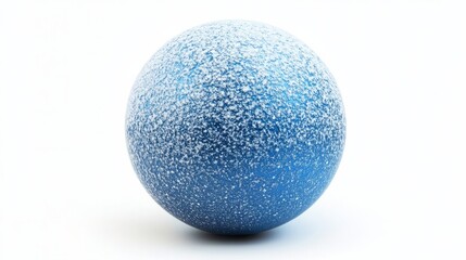 vibrant blue christmas tree ball isolated on white