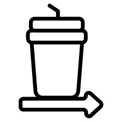 Drive thru arrow Line Icon