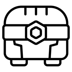Glowing box Line Icon