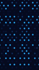 Seamless pattern of digital blue dots on a dark background, technology