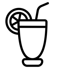 Orange soda Solid Icon